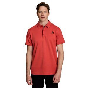New Men's Reebok Performance Short Sleeve Polo Shirt Size M Baked Apple Red